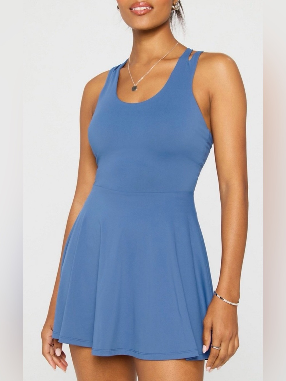 Fabletics boost performance dress ultra mini, classic indigo size 2X w/ shorts